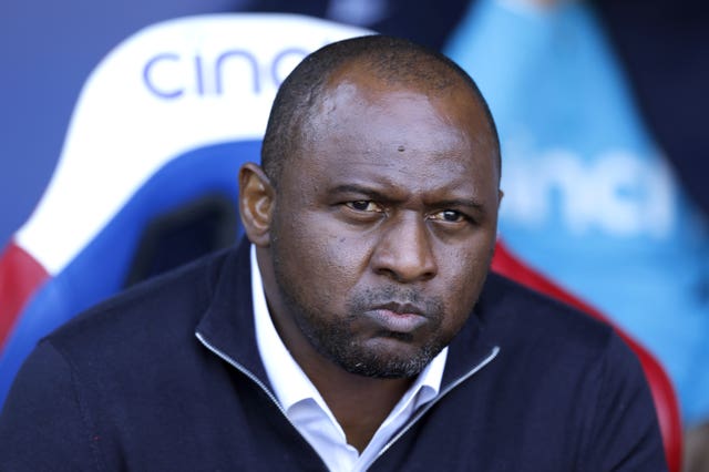 Patrick Vieira left Crystal Palace earlier this month (Steven Paston/PA)