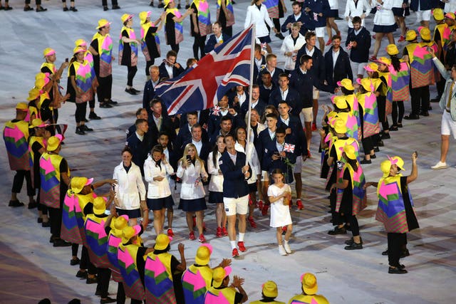 Andy Murray lead Team GB at the 2016 opening ceremony in Tokyo 