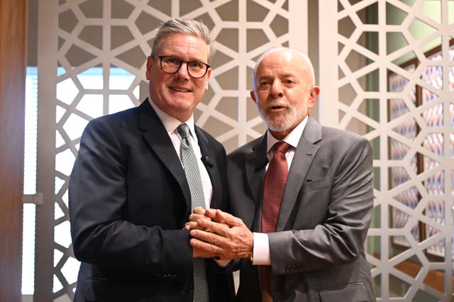 Sir Keir Starmer and Luiz Inacio Lula da Silva