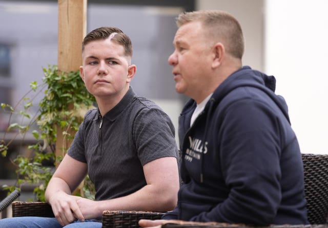 Dan Hurst with his father Steve