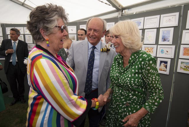 Camilla with Prue Leith and Charlie Ross