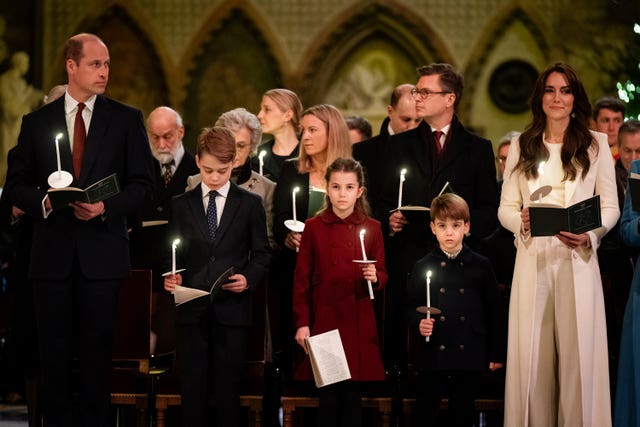 The Prince and Princess of Wales with their three children