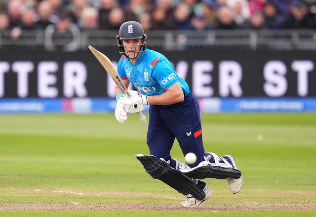 Jacob Bethell bats for England in an ODI