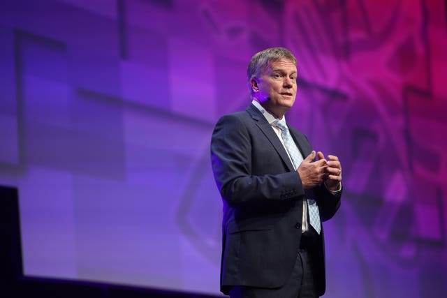Richard Horne, from the National Cyber Security Centre, speaks on stage 