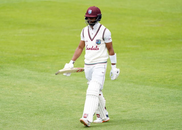 Shai Hope has failed to reach 30 in his most recent 10 Test innings (Jon Super/NMC Pool/PA)