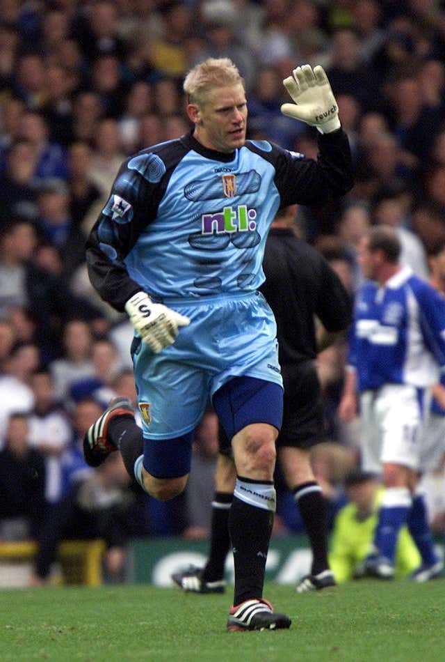 Schmeichel was the first goalkeeper to score in the Premier League