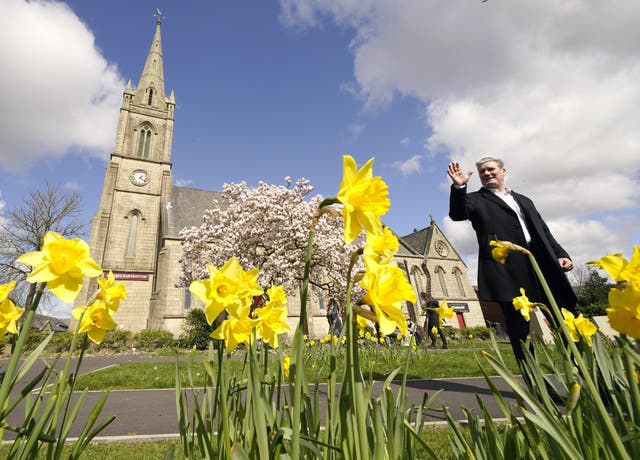 Sir Keir at St Paul’s Church in Ramsbottom, Greater Manchester