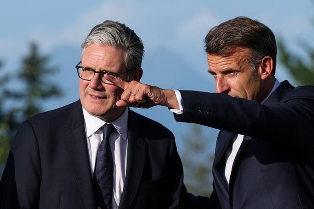 Sir Keir Starmer with Emmanuel Macron