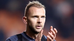 Jordan Rhodes scored from the spot for Blackpool (Isaac Parkin/PA).