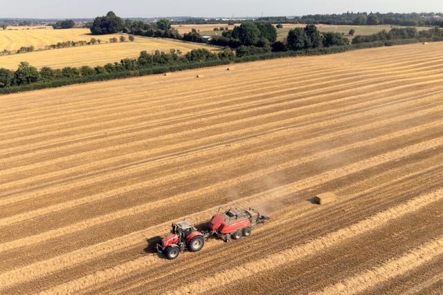 UK agriculture could be affected at higher warming levels (Joe Giddens/PA)