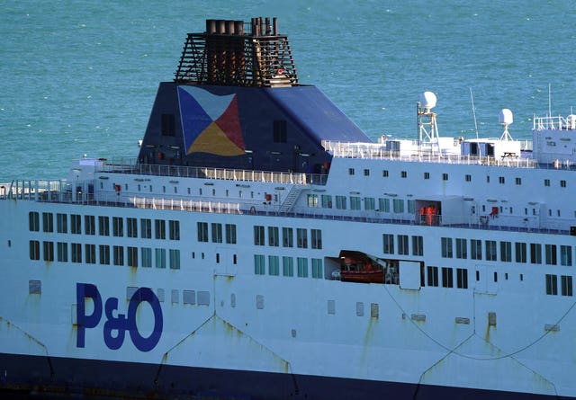 Pride of Kent moored at the Port of Dover in Kent
