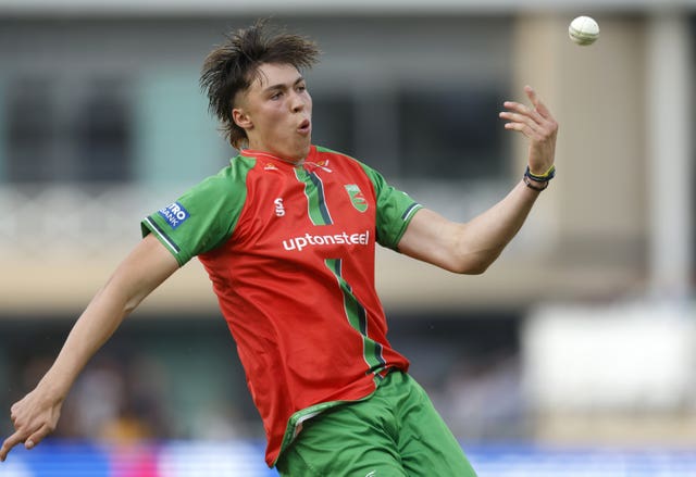 Josh Hull moves to catch a ball in action for Leicestershire.