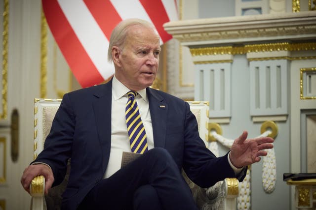 US President Joe Biden in Kyiv, Ukraine