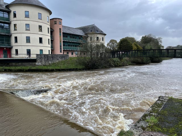 The river Cleddau in Haverfordwest (Bronwen Weatherby/PA)