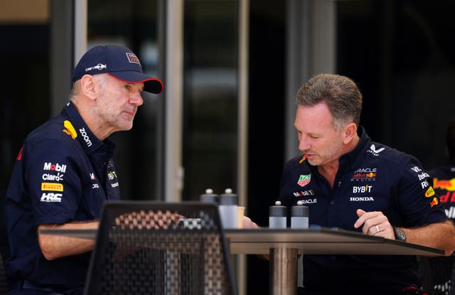 Adrian Newey (left) and Christian Horner 