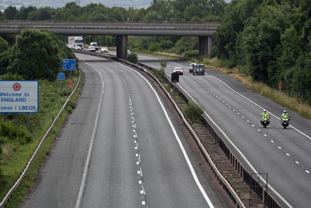 Drivers held a go-slow protest on the M4