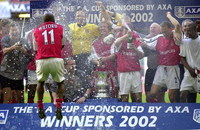 The Gunners won the FA Cup for a seventh time when they beat Chelsea 2-0 in the 2002 final