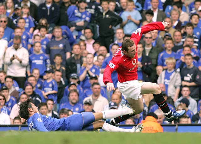 Wayne Rooney suffered injury just weeks before the 2006 World Cup after being challenged by Chelsea's Paulo Ferreira at Stamford Bridge