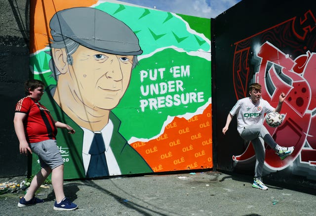 Jack Charlton mural in Dublin