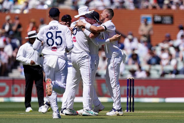 England players celebrate