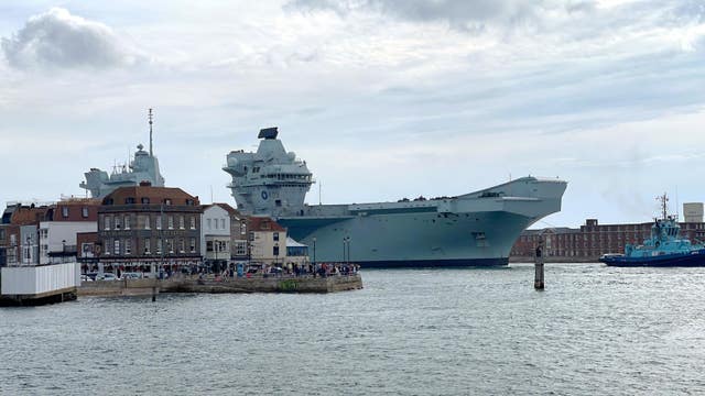 HMS Prince of Wales returns to Portsmouth