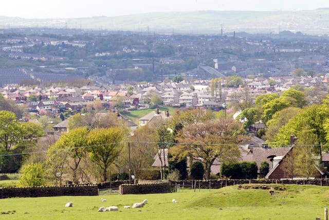 View of Lancashire houses