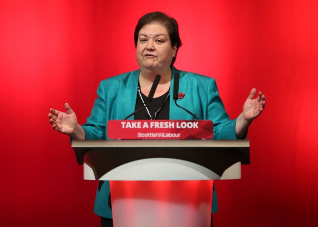 Jackie Baillie speaking at Labour conference