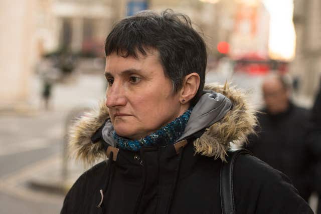 Sophie Lionnet’s mother Catherine Devallonne outside the Old Bailey (Dominic Lipinski/PA)