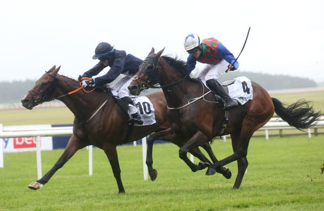 Set Point (far side) was a Curragh winner for Sophie Carter