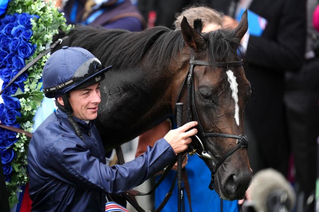 Wayne Lordan with Lambourn after winning the Betfred Derby