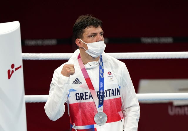 Pat McCormack with his silver medal