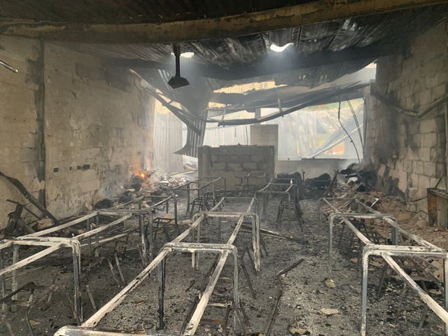 Derbyshire school fire
