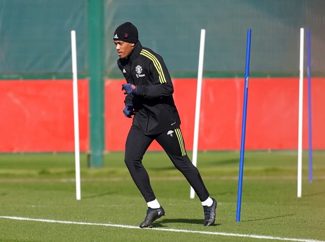 Anthony Martial during training