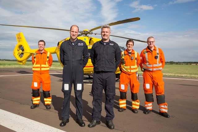 The Duke of Cambridge with colleagues