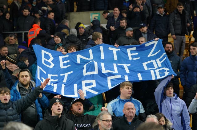 Benitez Get Out Of Our Club banner