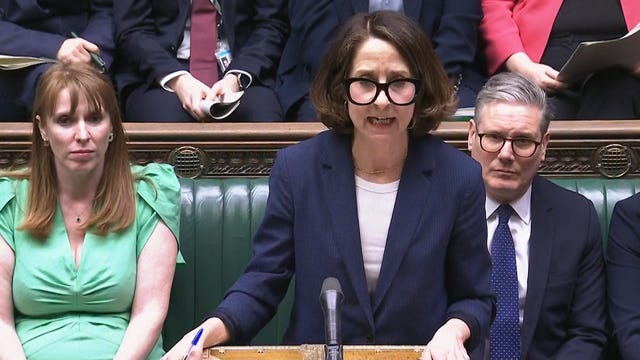 Work and Pensions Secretary Liz Kendall making a statement on welfare reform in the House of Commons