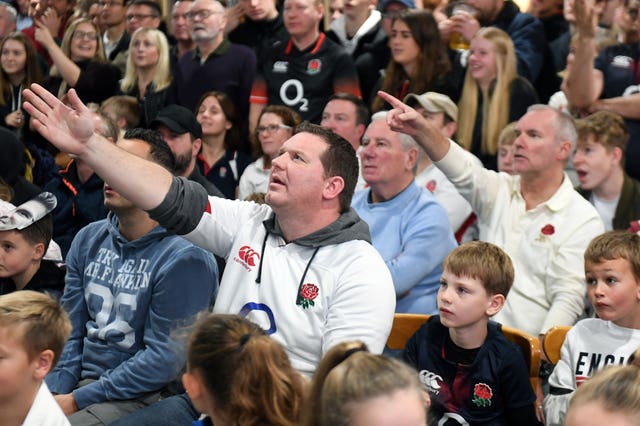 Fans at Harpenden Rugby Club, St Albans