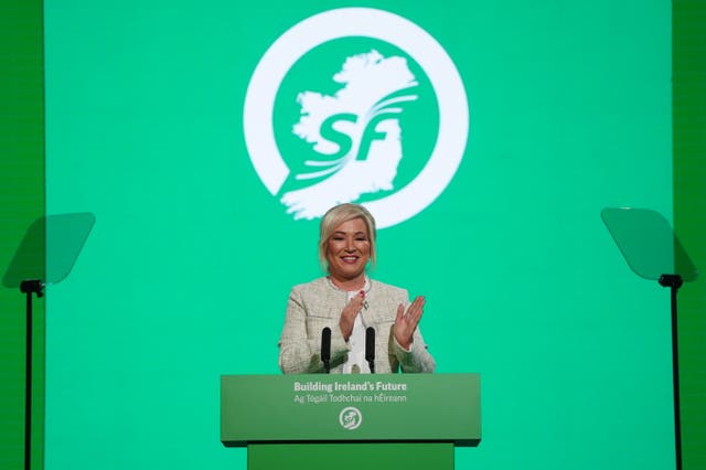 Michelle O’Neill addresses the Sinn Fein Ard Fheis 
