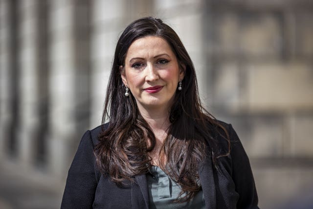 A close-up of Emma Little-Pengelly in a black jacket