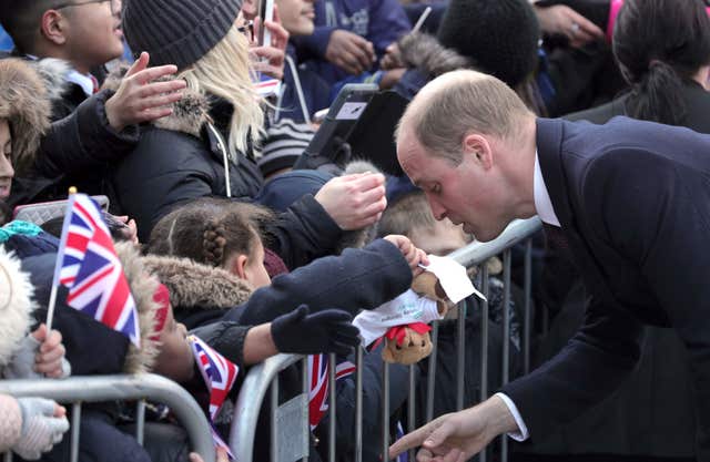 The Duke of Cambridge meets the public