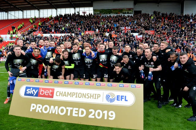 SSheffield United celebrated promotion after their draw at Stoke on the final day last season