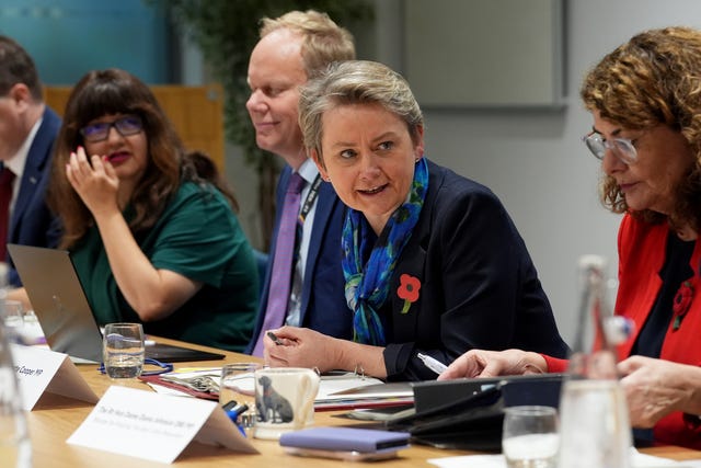 Yvette Cooper at a National Policing Board meeting