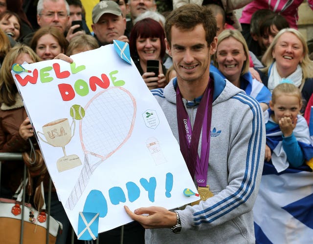 Andy Murray's Dunblane celebration