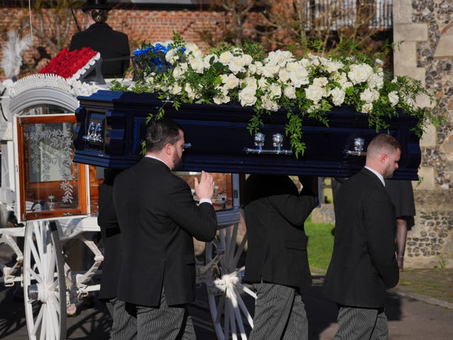 Liam Payne's coffin is carried