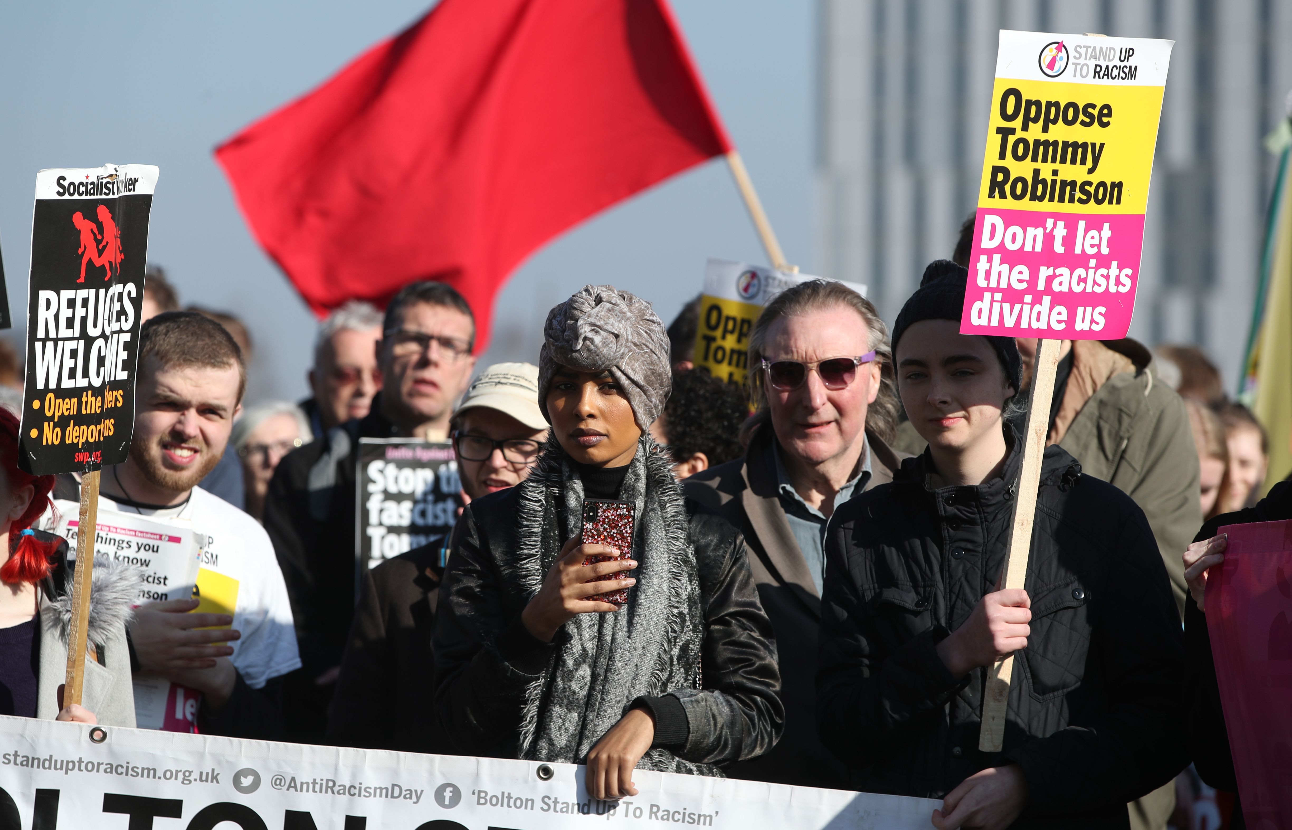 Tommy Robinson Protesters Gather Ahead Of BBC Demonstration | Express ...