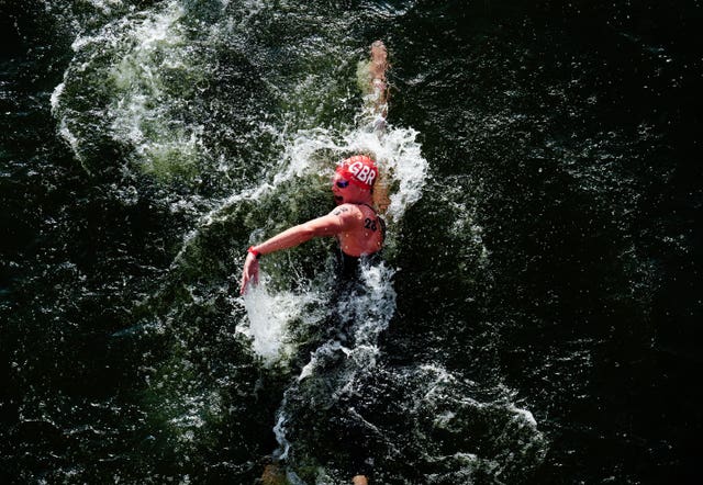 Hector Pardoe swimming in the men's 10km marathon swim