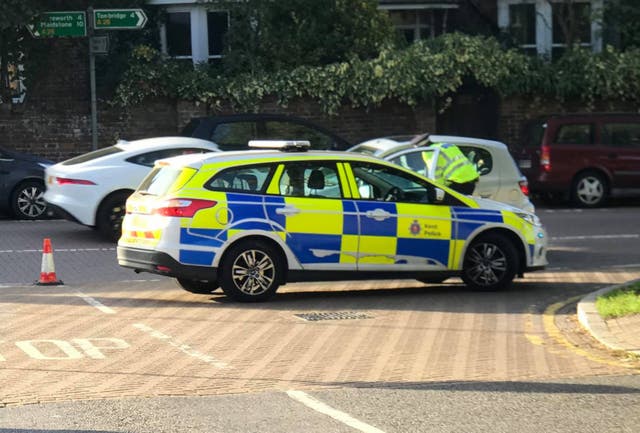 Police at the scene in Hadlow