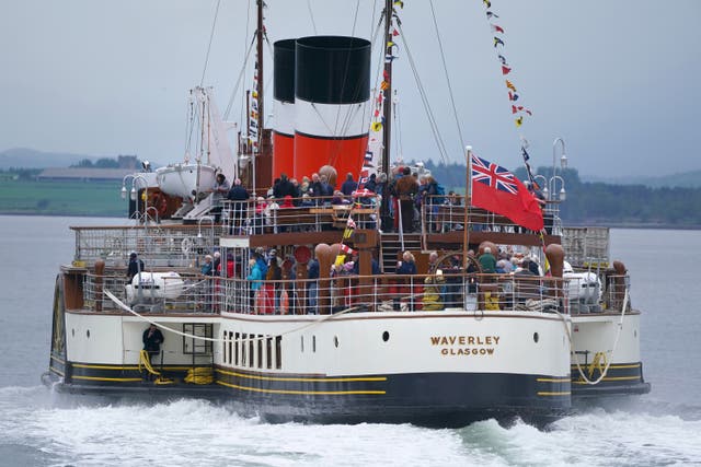 The Waverley paddle steamer at sea