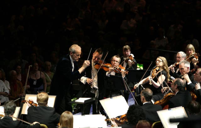 Nigel Kennedy performs at the Proms