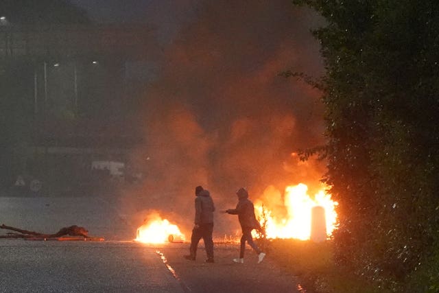 Fires burning in Portadown last week